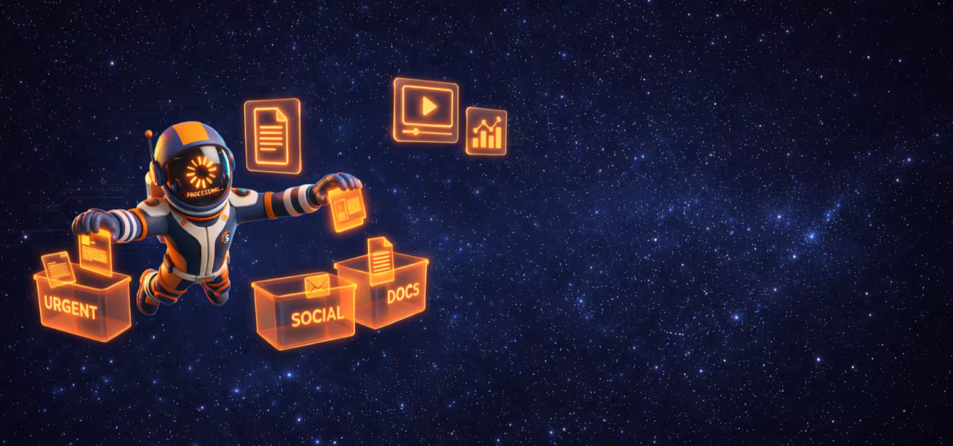 SignalBoy Astronaut sorting content into categories